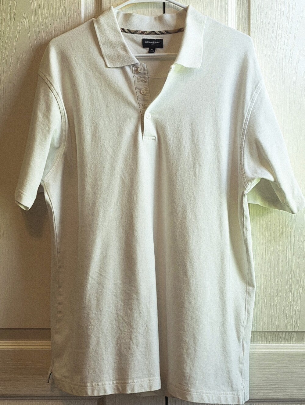 Burberry Golf Men's XL Polo Shirt in White